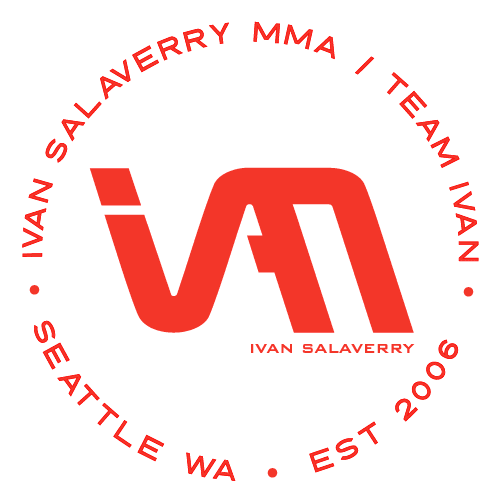 A red and white logo for the van alverry miaa.